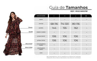 Saia Longa De Tule Preta Estampa Cashmere Yacamim A11