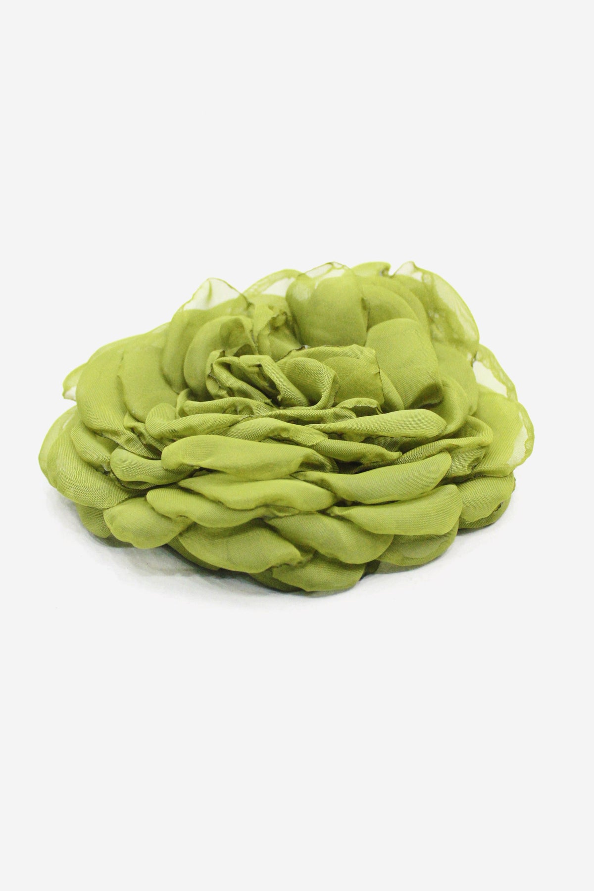 Presilha De Cabelo Flor De Tule Verde Yacamim #439