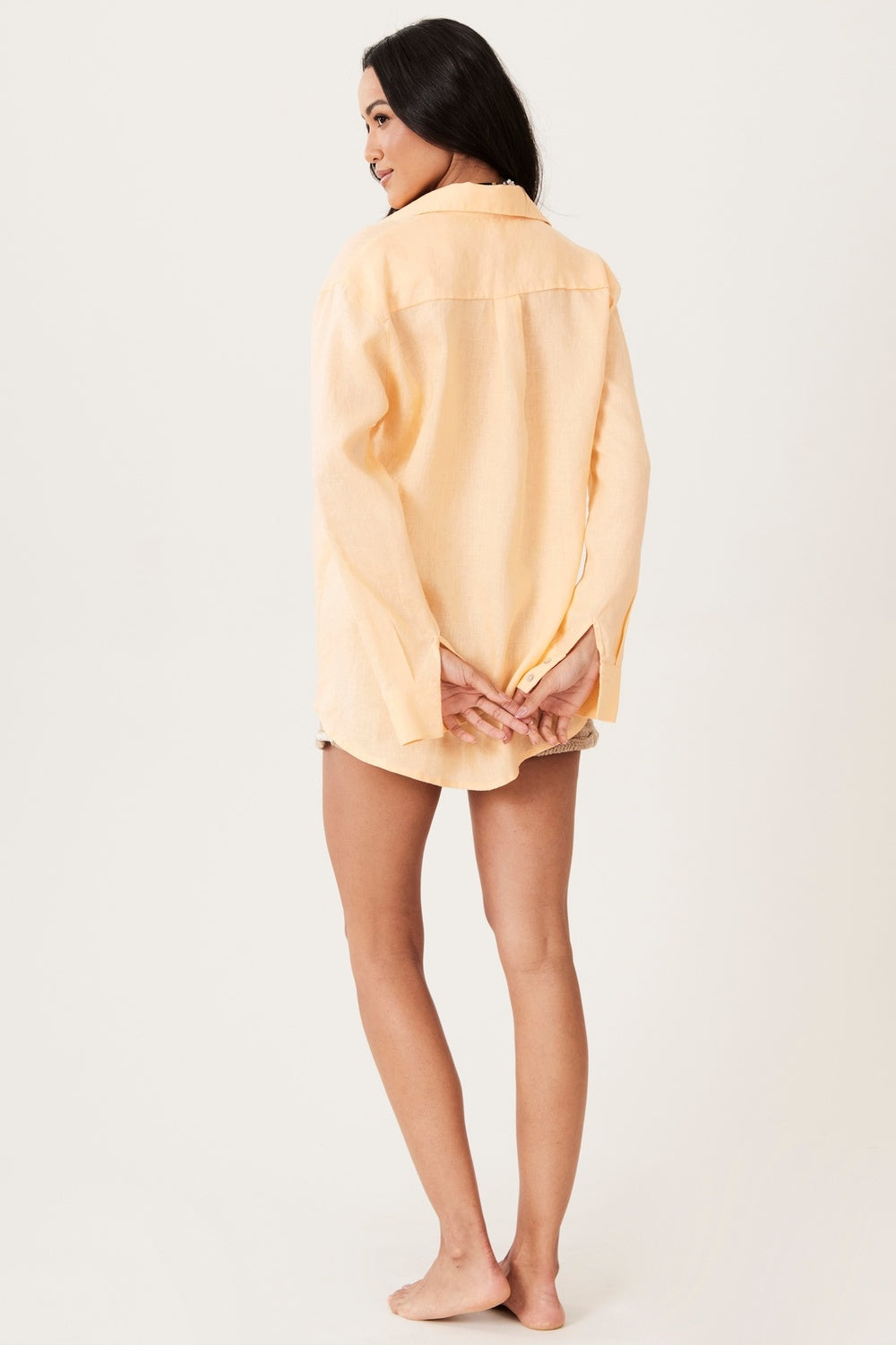 Camisa 100% Linho Cambraia Rosé Yacamim A3