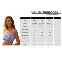 Top Faixa Com Alças Lilás Estampado Yacamim F7<br /><br />