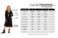 Cardigan Midi Com Mangas Longas Justas Preto Yacamim J3