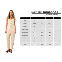 Calça De Alfaiataria De Viscolinho Bege Yacamim A10