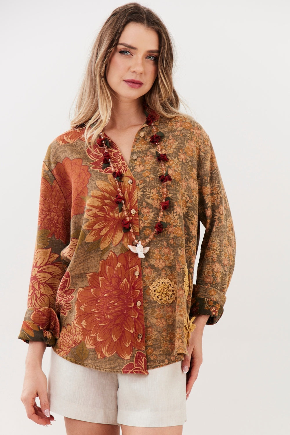 Camisa Tiradentes 100% Algodão Verde Estampado Yacamim R1