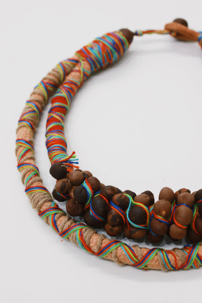 Colar Artesanal De Cordas Coloridas Yacamim #734