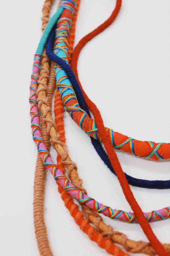 Colar Artesanal De Cordas Coloridas Yacamim #751