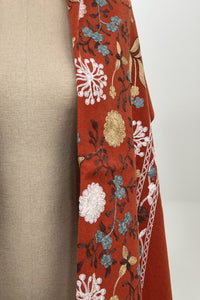 Cachecol Cashmere Laranja Bordado Yacamim #235