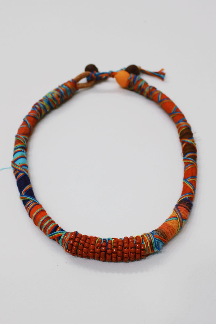 Colar Artesanal De Cordas Coloridas Yacamim #740