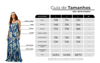 Vestido Longo De Alças Reguláveis Azul Estampado Yacamim E20