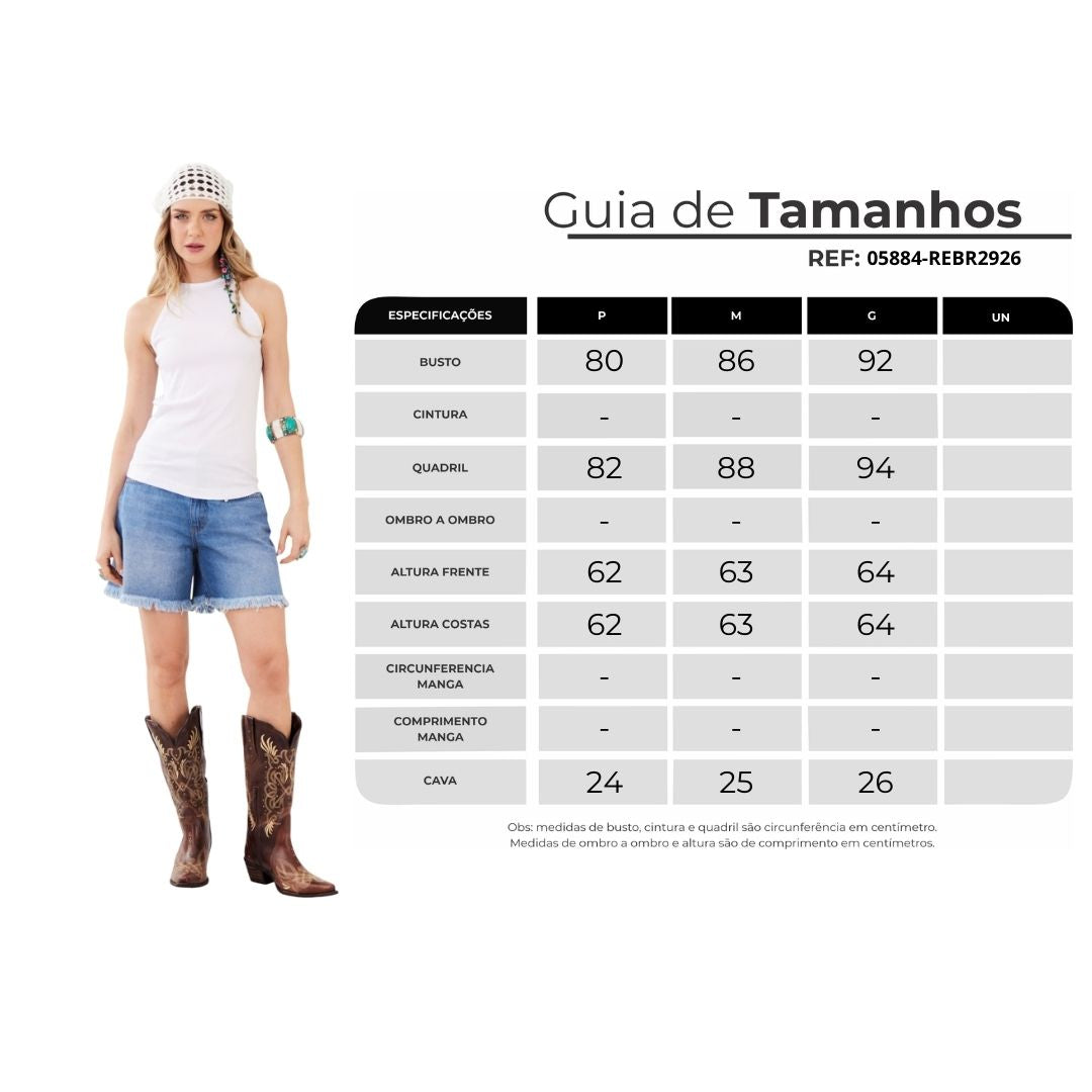 Regata Nadador Canelada Branco Yacamim A24