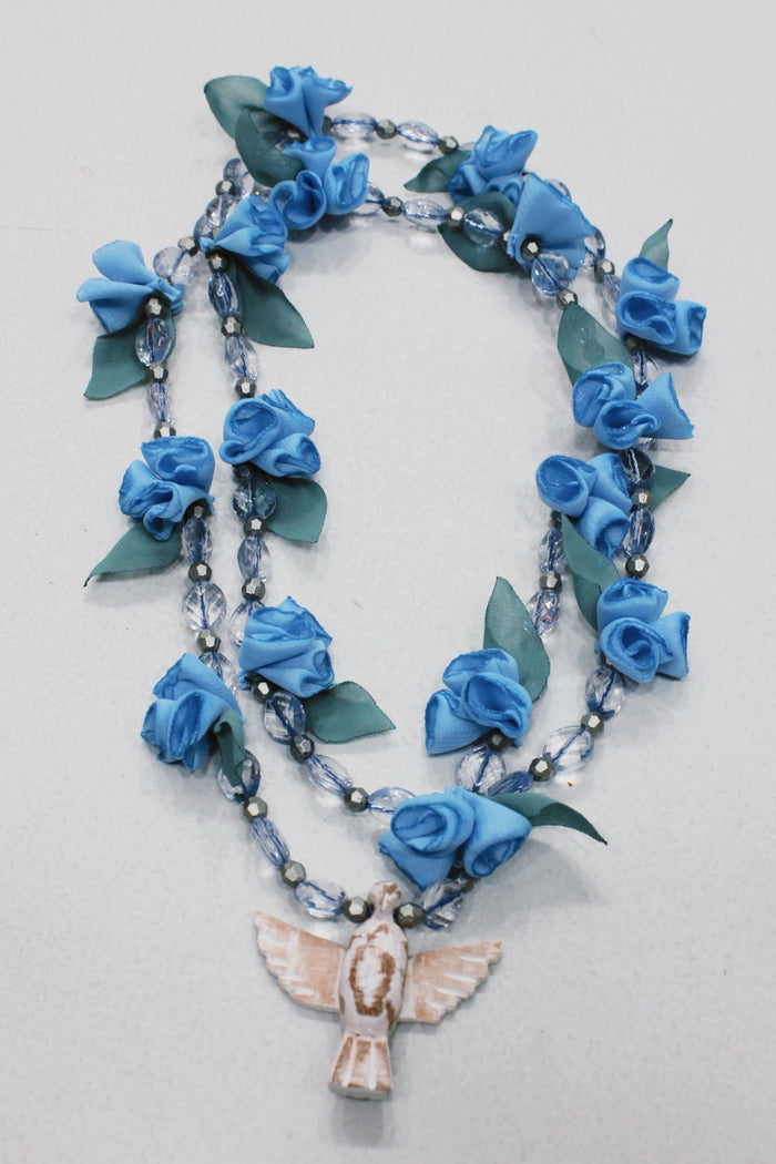 Colar Espírito Santo Flores Azuis Yacamim #639