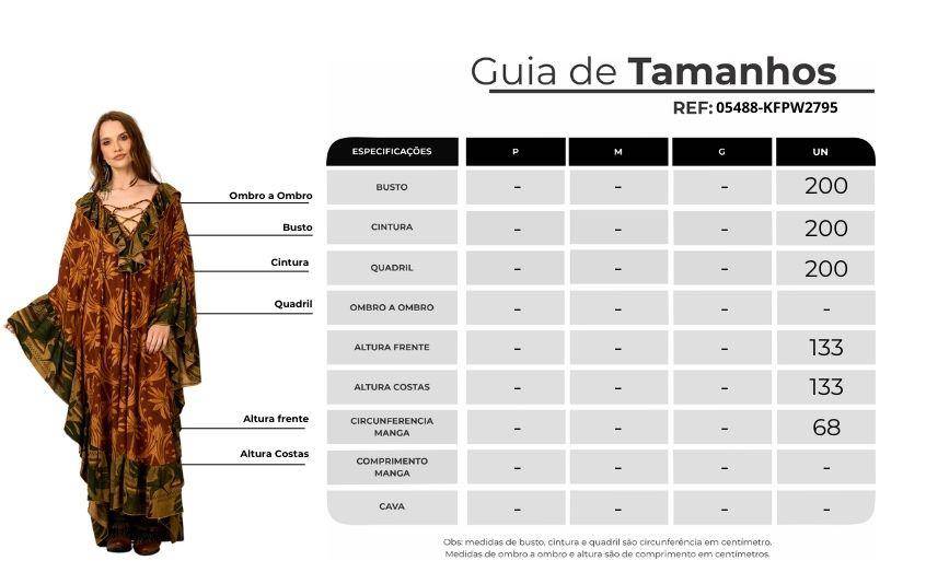 Kaftan Longo Amplo Marrom E Verde Escuro Patchwork Yacamim T3