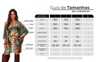 Bata Ampla Alongada Verde Estampa Onça Com Pedrinhas Yacamim B2