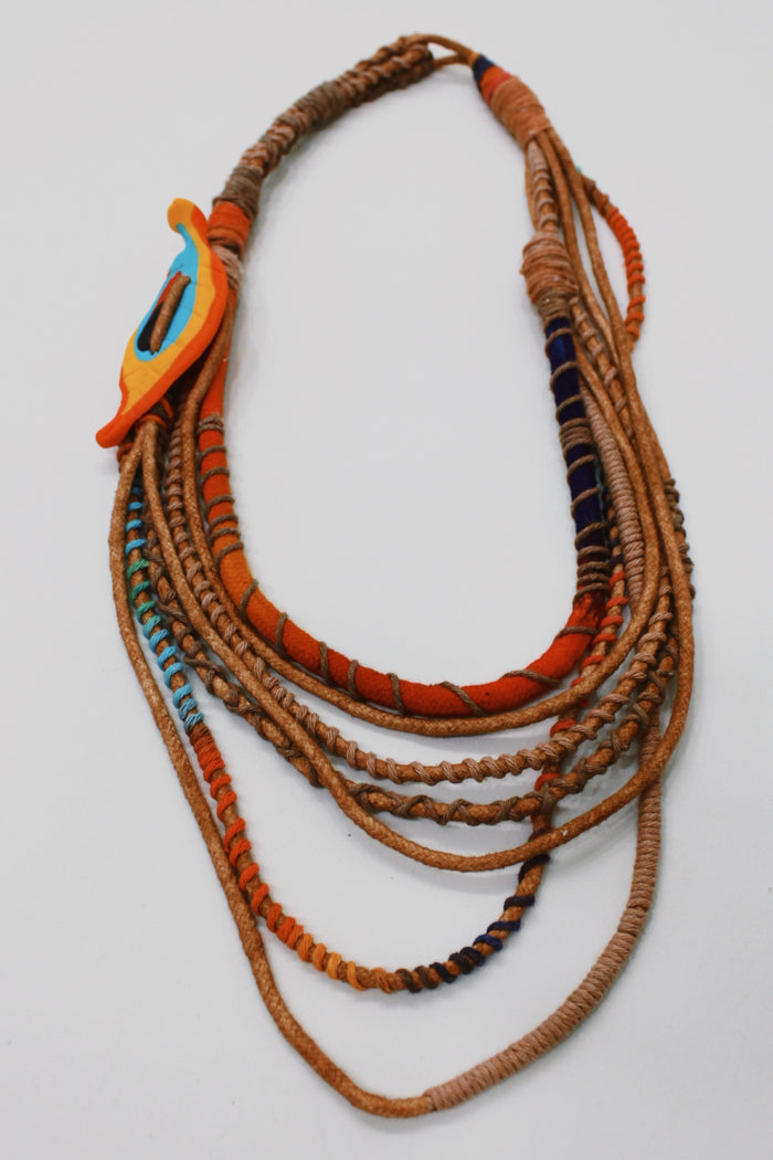 Colar Artesanal De Cordas Coloridas Yacamim #730