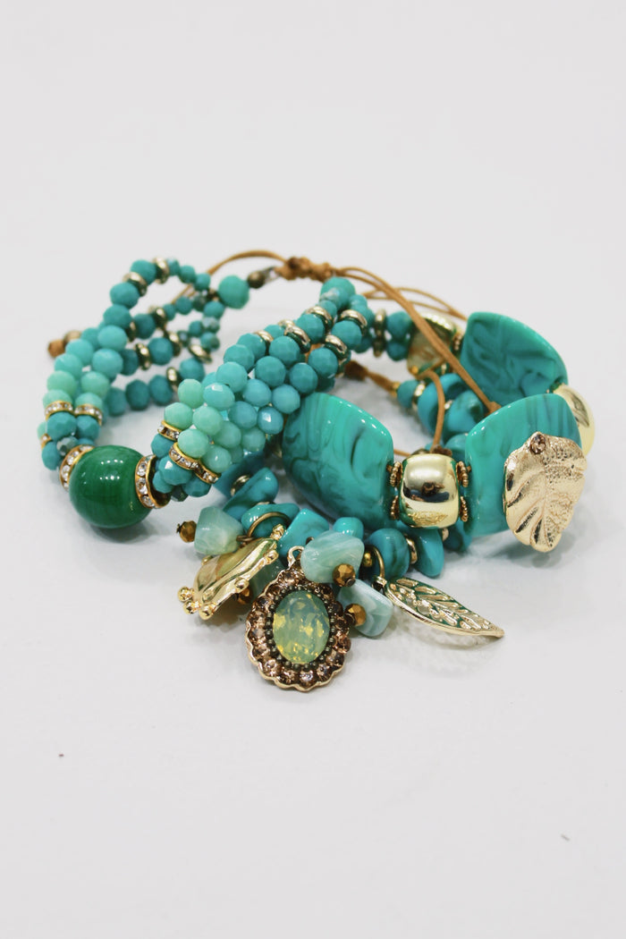 Kit De Pulseiras Com Mix De Pingentes Yacamim #708