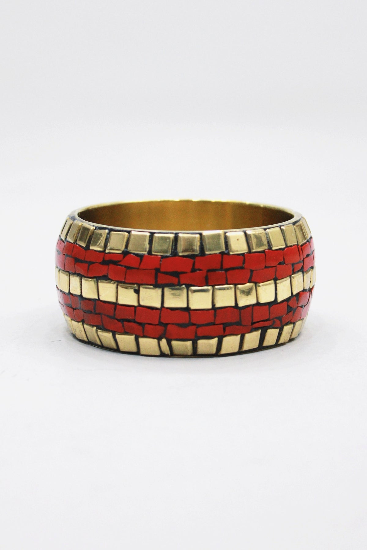 Pulseira Bracelete De Metal Com Pedras Yacamim #455