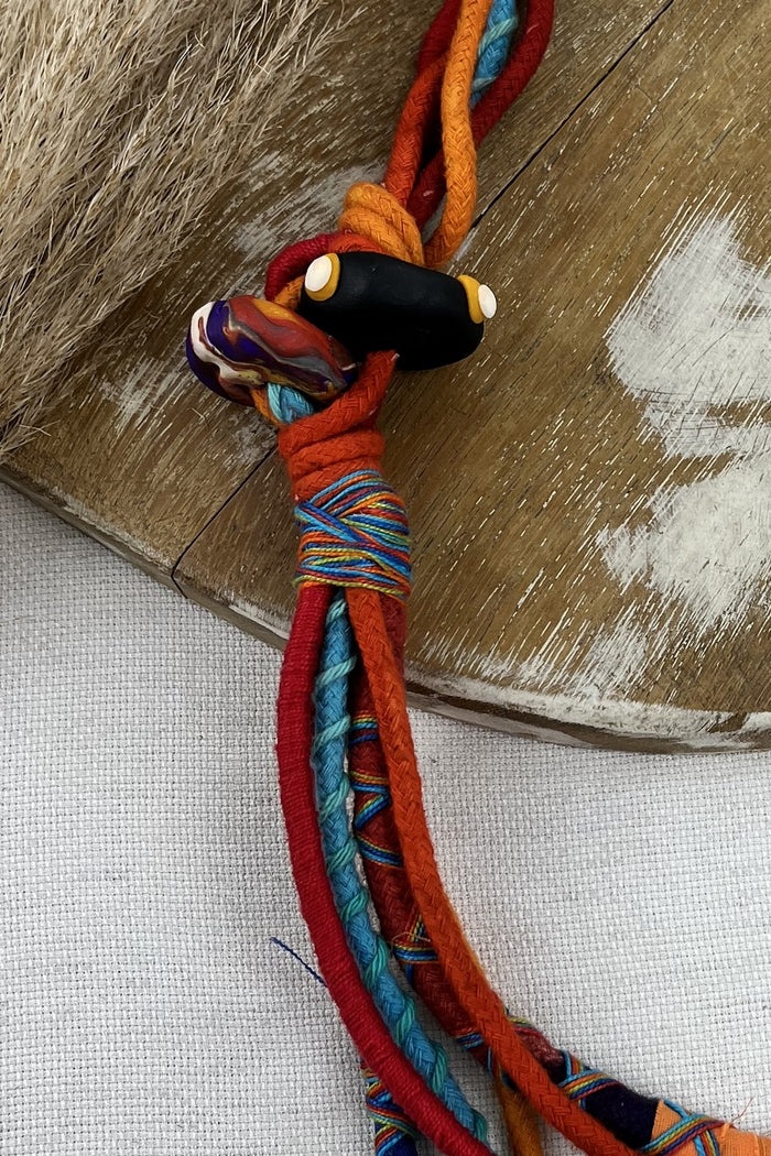 Colar Artesanal De Cordas Coloridas Yacamim #208