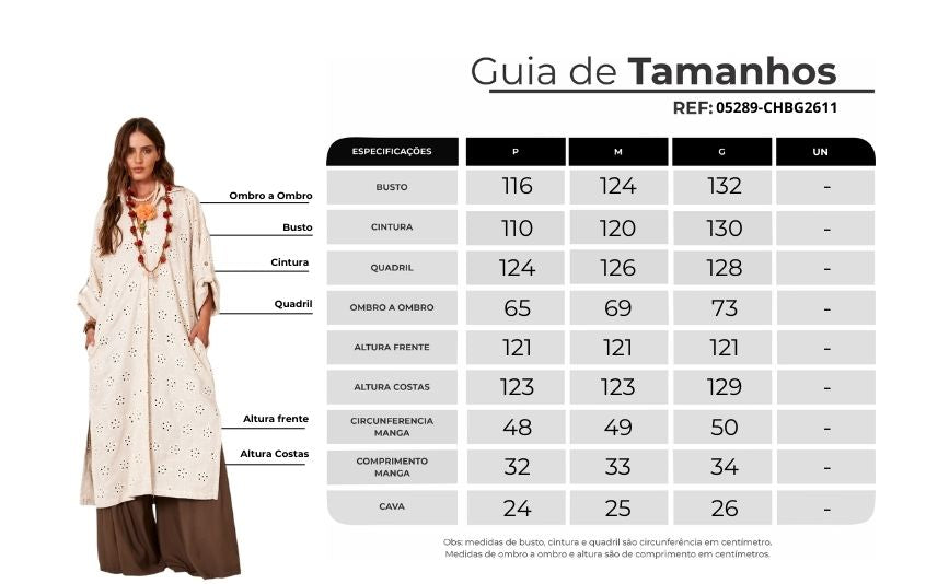 Chemise Longa De Linho Com Bordados Bege Yacamim M2