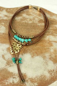 Colar Artesanal Com Pingentes De Pedras Yacamim #364