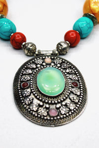 Colar Indiano Com Esferas Coloridas Yacamim #434