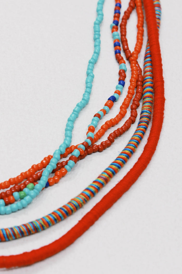 Colar Artesanal De Cordas Coloridas Yacamim #643