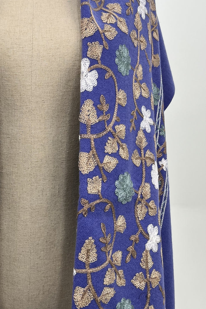 Cachecol Cashmere Lilás Bordado Yacamim #225