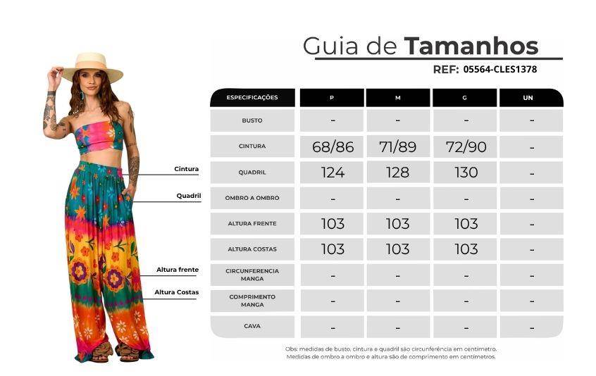 Calça Saruel Pantalona Colorida Estampada Yacamim I9