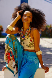 Top Cropped Bege Cocada Coleção Bahêa Yacamim Q5