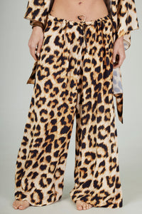 Calça Pantalona Animal Print Yacamim I6