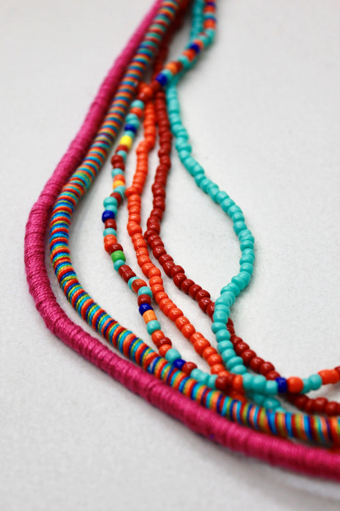 Colar Artesanal De Cordas Coloridas Yacamim #372