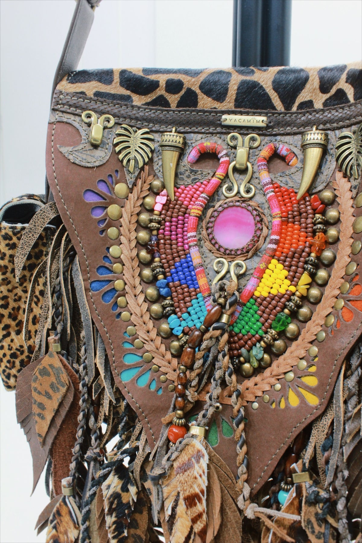 Bolsa De Couro Artesanal Pequena Yacamim #634