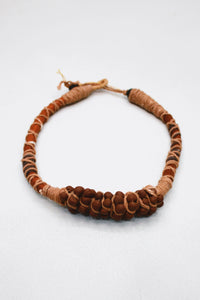 Colar Artesanal De Cordas Marrons Yacamim #420