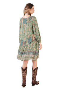 Vestido Curto Com Mangas Longas Yacamim D14