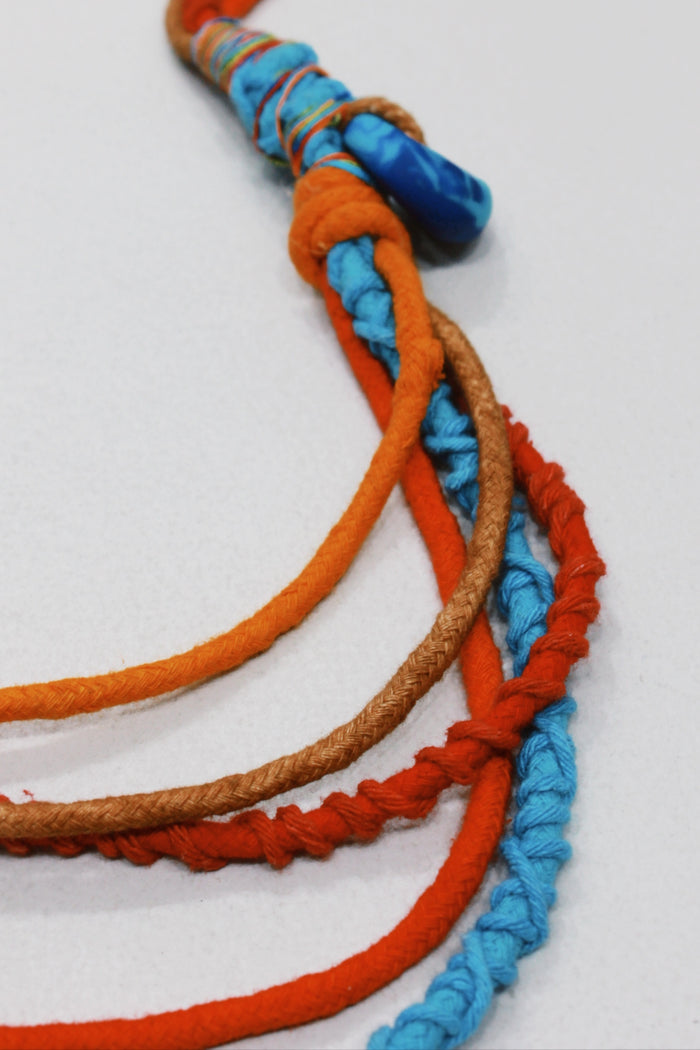 Colar Artesanal De Cordas Coloridas Yacamim #644