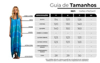 Vestido Midi Alças De Amarrar Com Pompons Azul Tie Dye Digital Yacamim D7