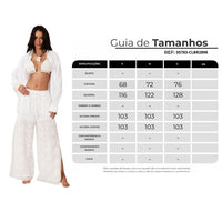 Calça Broderie Com Rendas Branco Yacamim H1