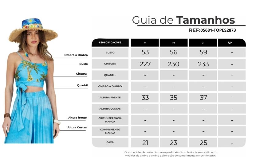 Top Cropped Azul Claro Baiana Coleção Bahêa Yacamim Q9