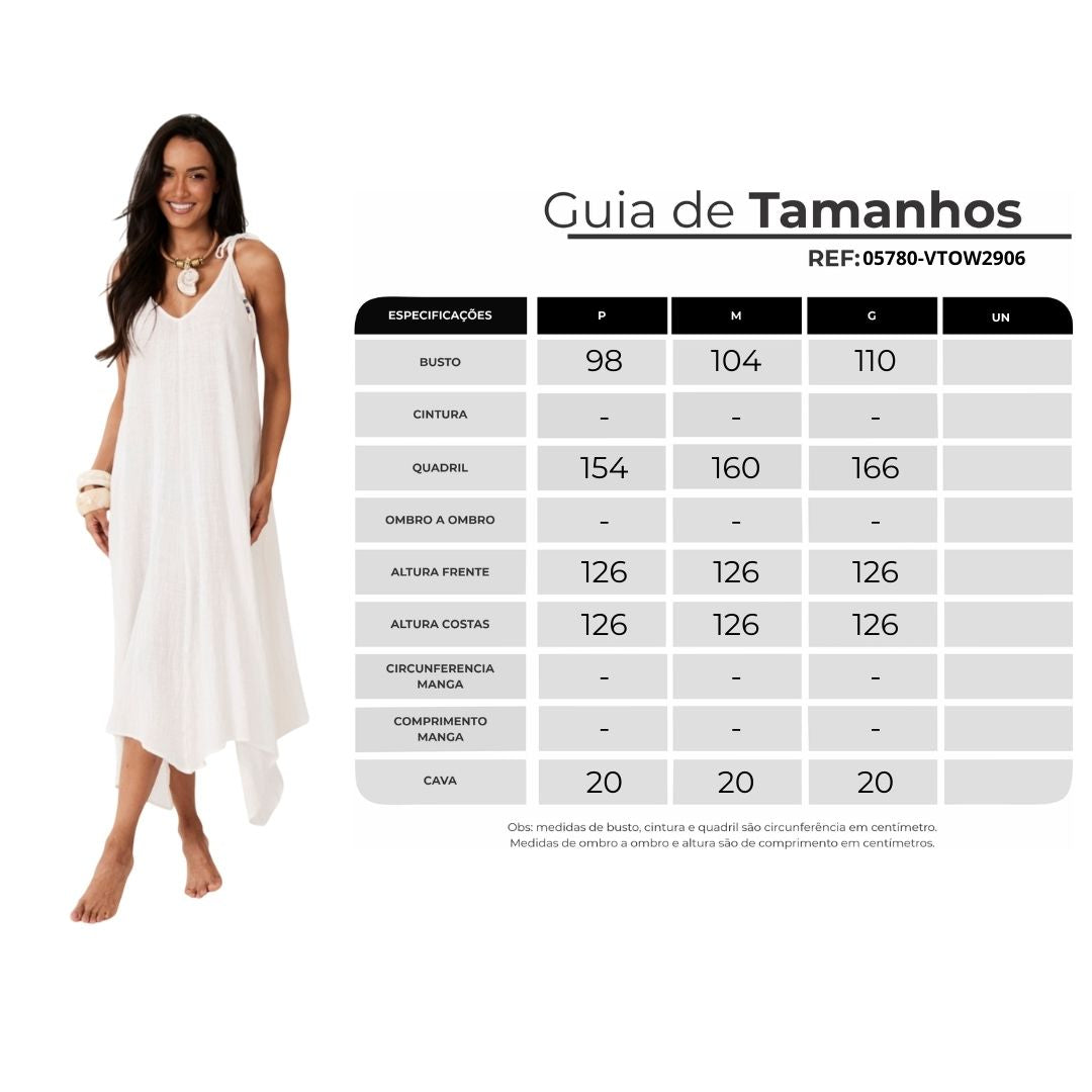 Vestido Midi Algodão Marrocos Branco Yacamim E7