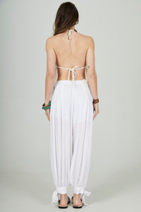 Calça Aladim Com Forro Branca Yacamim H10