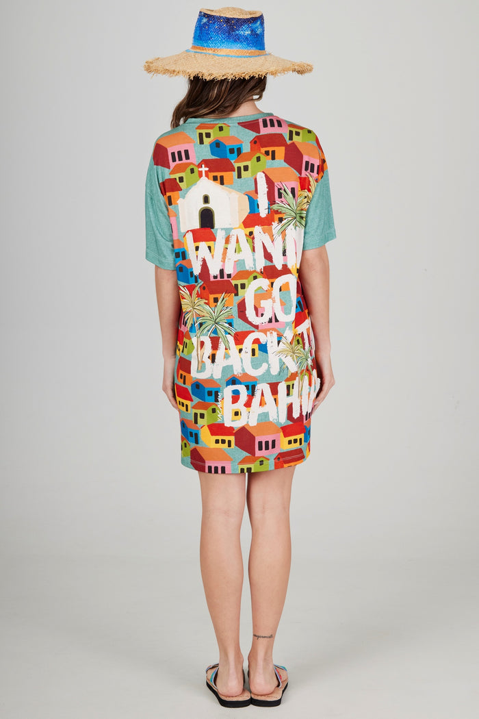 Camiseta I Wanna Go Back To Bahia Coleção Bahêa Yacamim Q3