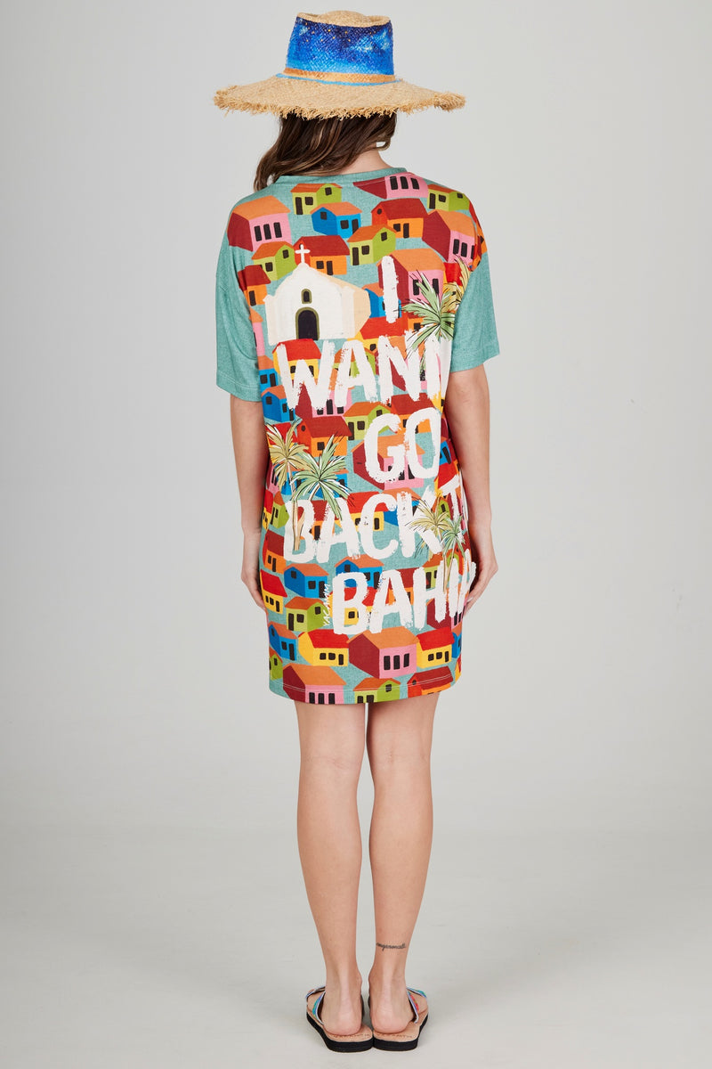 Camiseta I Wanna Go Back To Bahia Coleção Bahêa Yacamim Q3