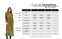 Vestido Midi Amplo Verde Estampado Patchwork Yacamim E8