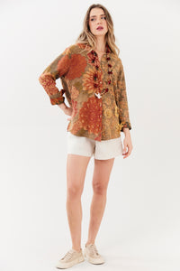 Camisa Tiradentes 100% Algodão Verde Estampado Yacamim R1