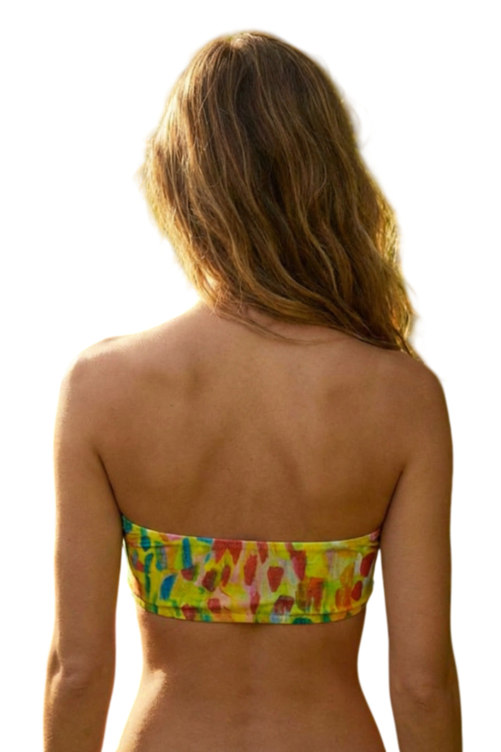 Top Faixa Amarelo Estampado Yacamim B18