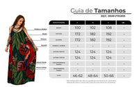Vestido Longo Verde Estampa De Araras Yacamim E2