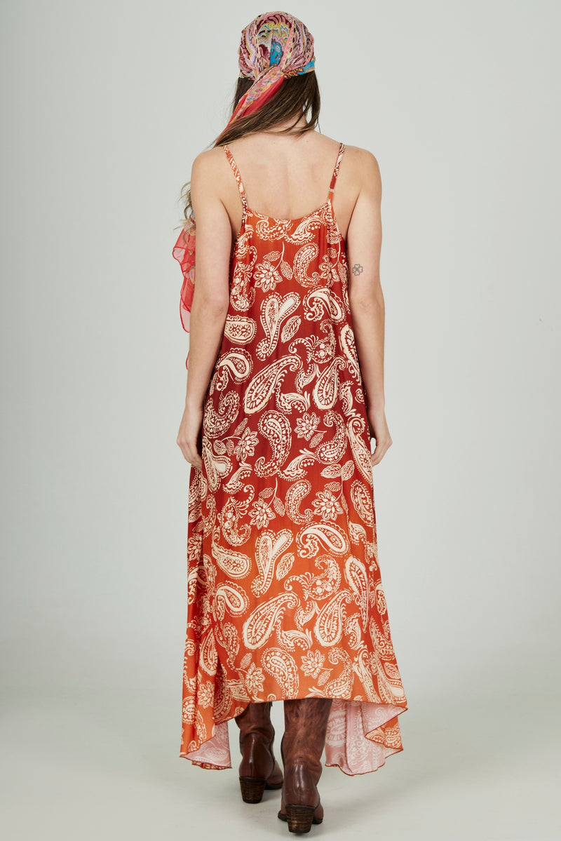 Vestido Longo Marrom Degradê Coleção Bahêa Yacamim D3