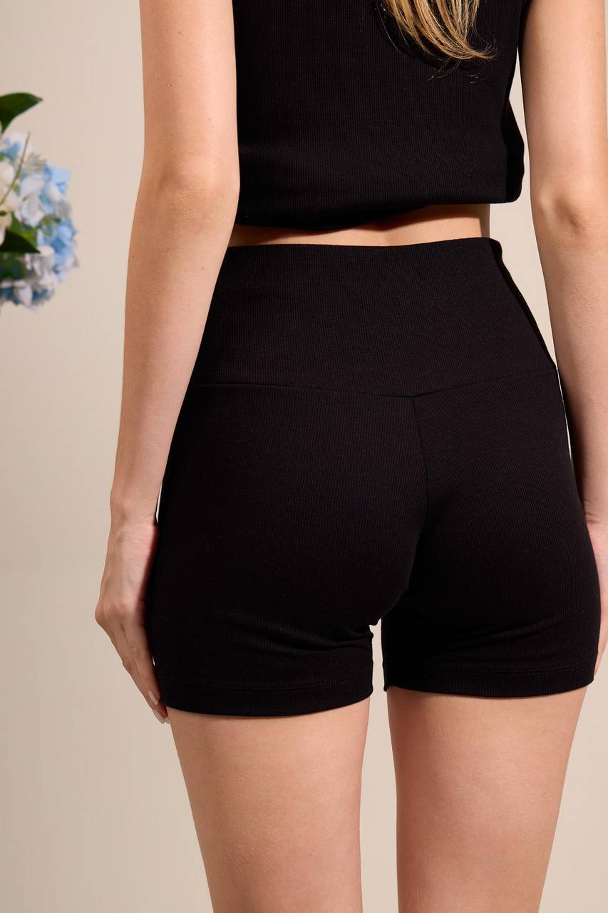 Shorts De Tricoline Preto Yacamim I3