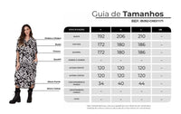 Chemise Midi Estampada Branca E Preta Estampada Yacamim N9