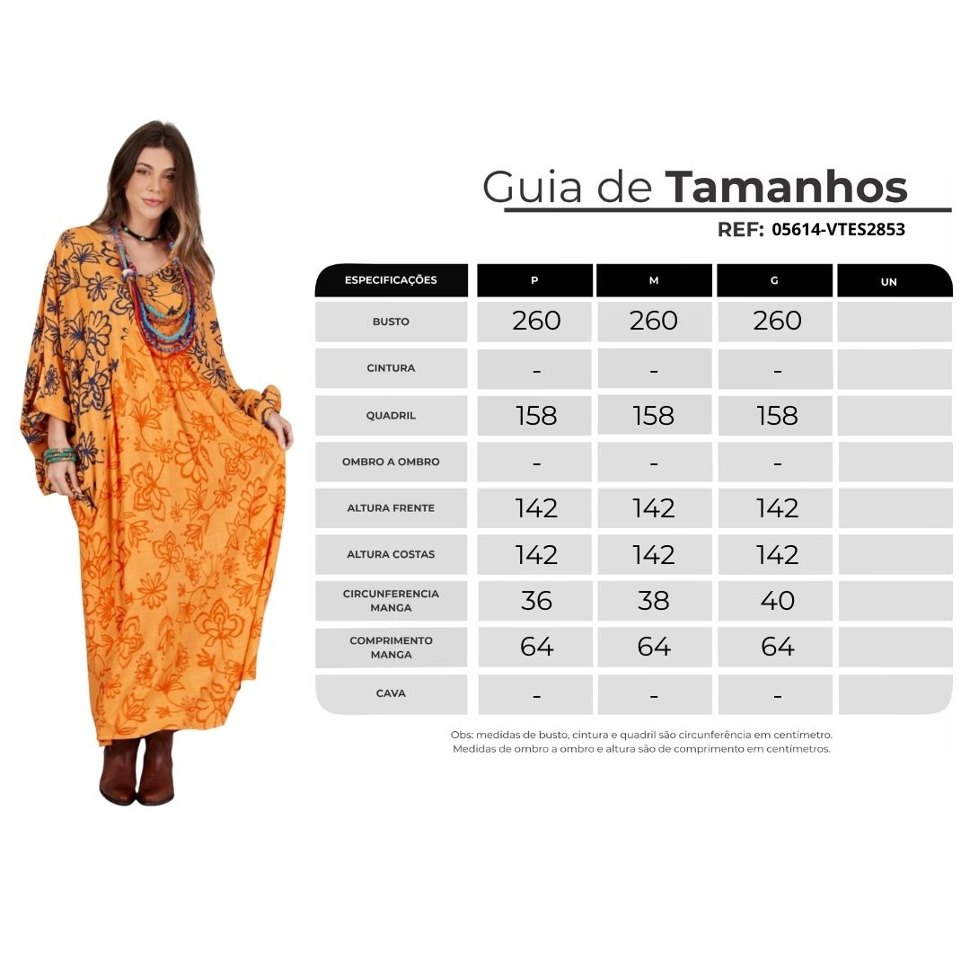 Vestido Longo Laranja Flor De Lótus Patchwork Yacamim C24