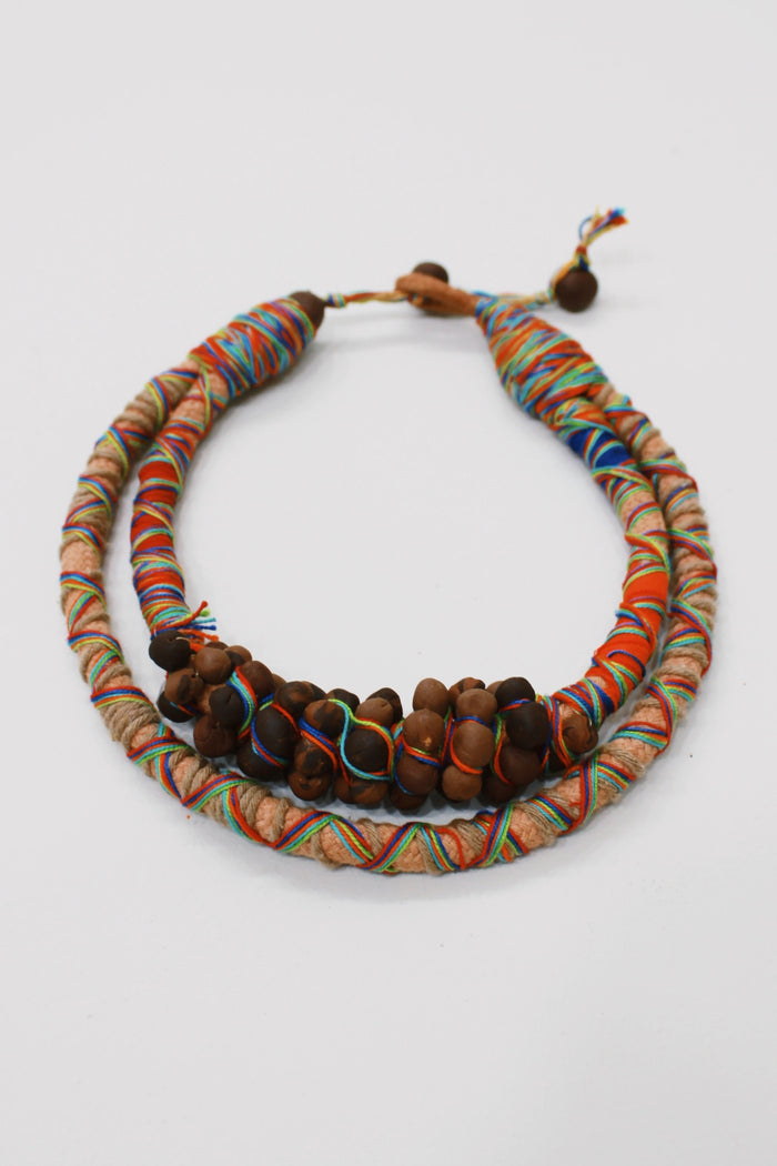 Colar Artesanal De Cordas Coloridas Yacamim #734