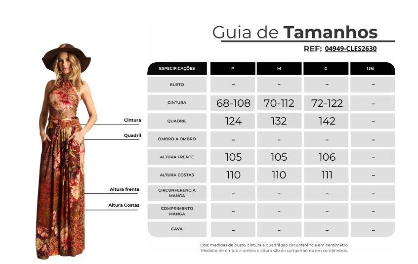 Calça Pantalona Com Elástico No Cós Marrom Estampada Yacamim -i2